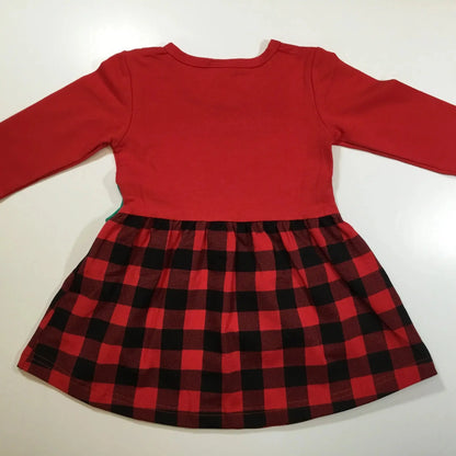 Girls Buffalo Plaid Christmas Dress Little Blanks