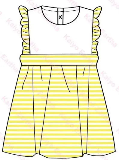 Girls Striped Summer Knit Dresses Pink Poodle Designz