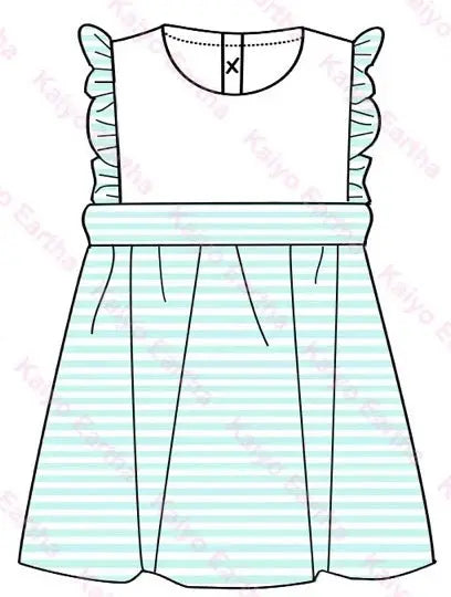 Girls Striped Summer Knit Dresses Pink Poodle Designz