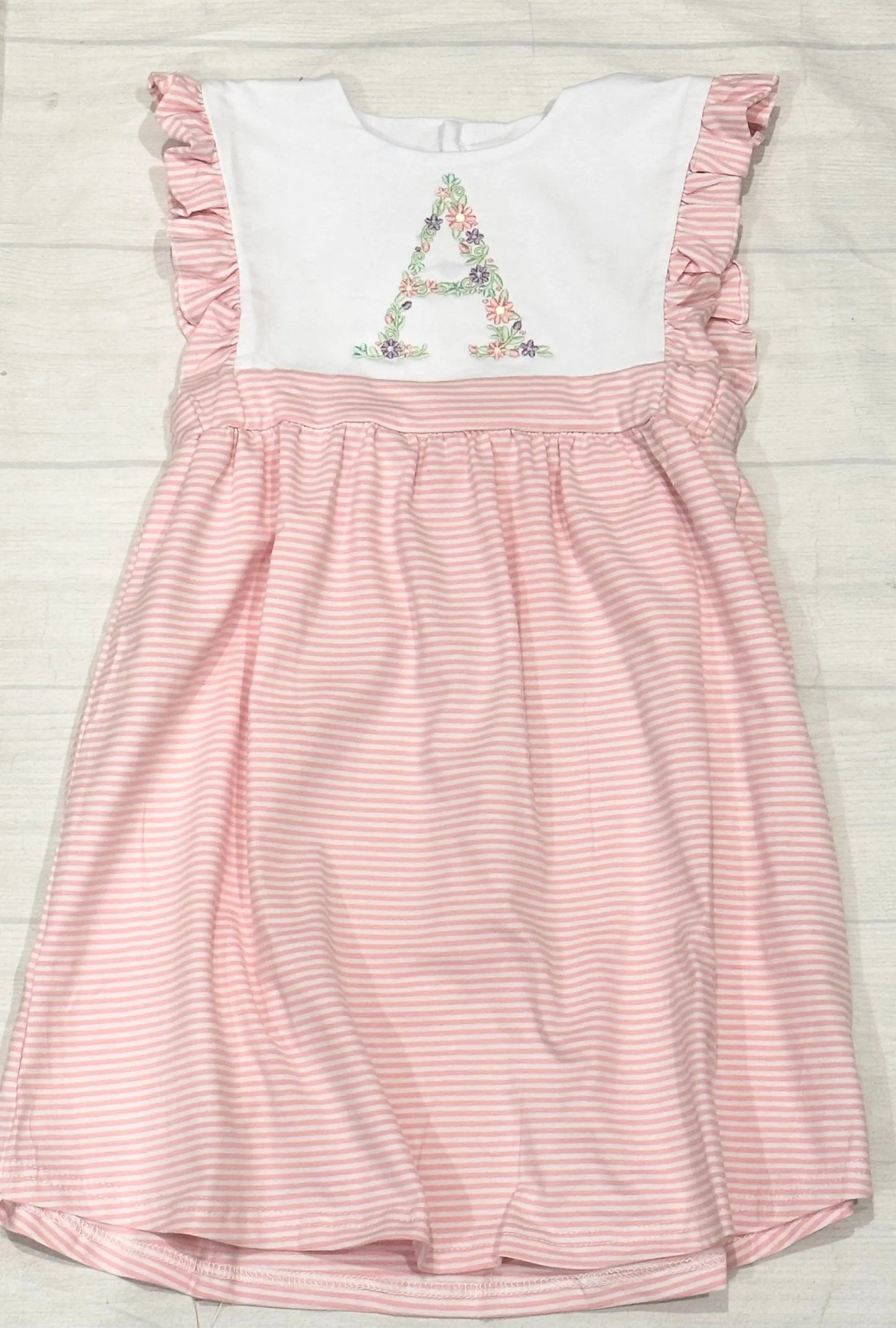 Girls Striped Summer Knit Dresses Pink Poodle Designz