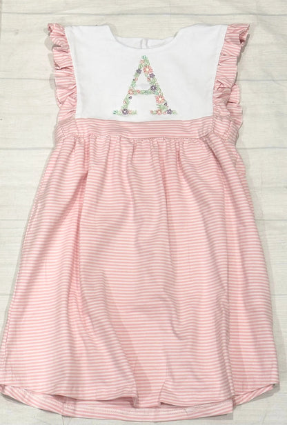 Girls Striped Summer Knit Dresses Pink Poodle Designz