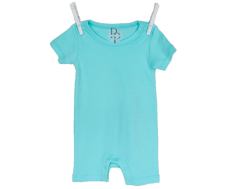 Monogrammed Boy's Short Sleeve T-Shirt Romper Blanks Outlet