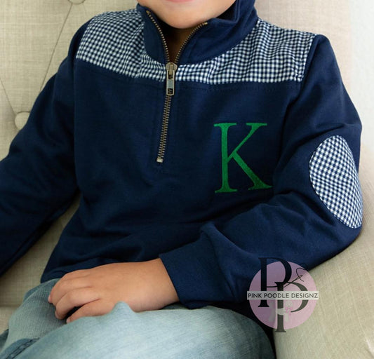Monogrammed Cotton & Seersucker Pullover Love That Cotton