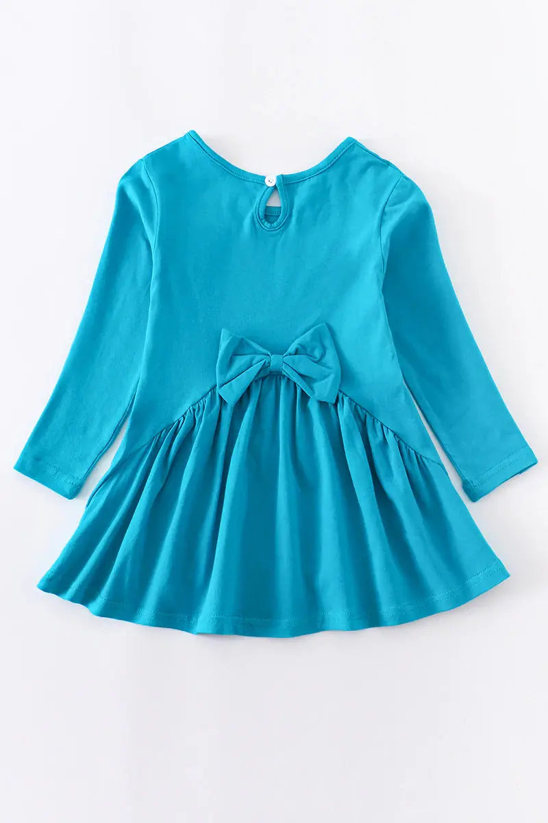 Monogrammed Flowy Blue Tunic Honeydew