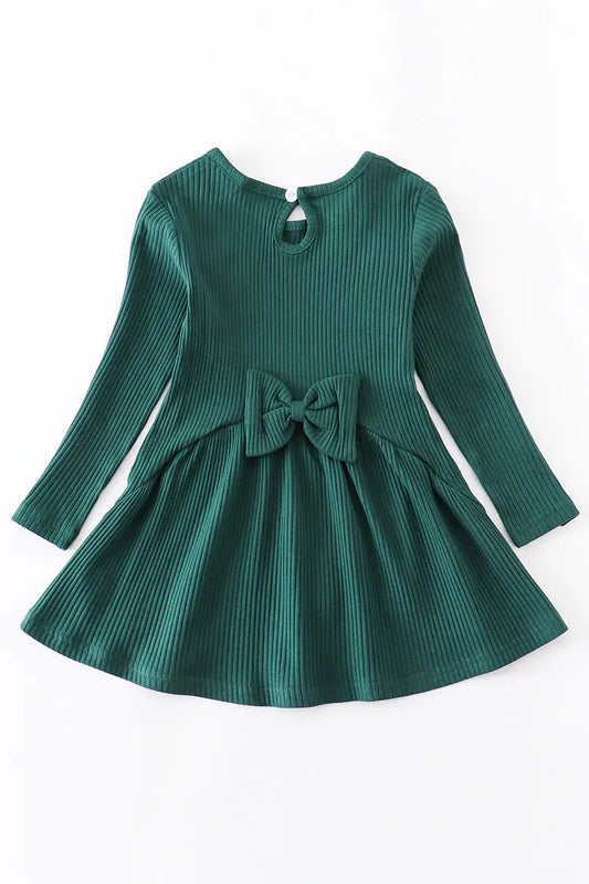 Monogrammed Flowy Hunter Green Waffle Long Sleeve Tunic Honeydew