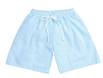 Monogrammed Seersucker Swim Trunks Blanks Outlet