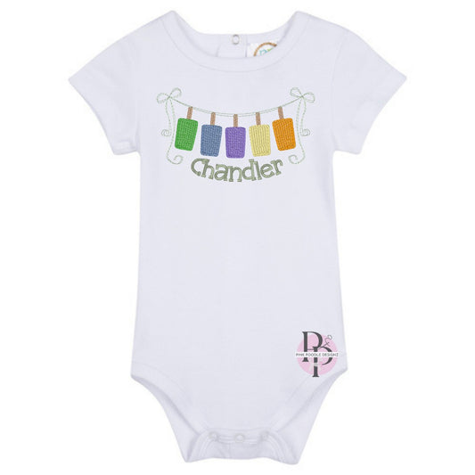 Monogrammed Unisex Short Sleeve Bodysuit Blanks Boutique