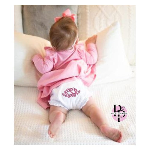 Ruffle Baby Bloomers Pink Poodle Designz