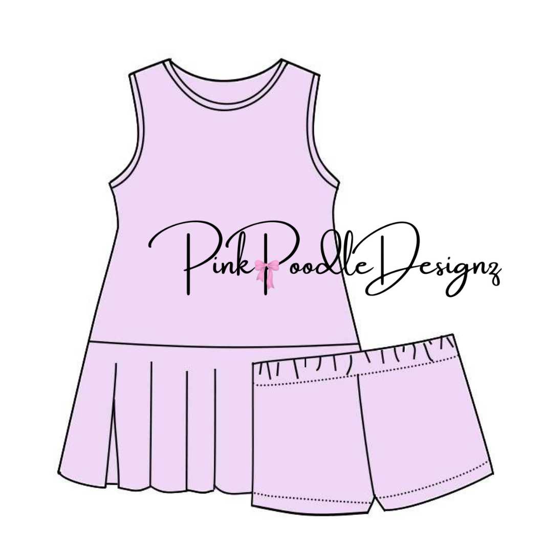 Tennis Dress/ Bloomers Set Pink Poodle Designz