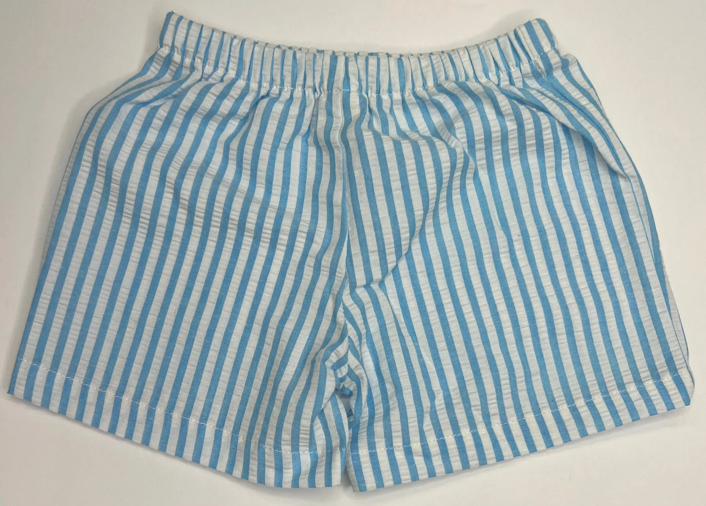 Unisex Seersucker Stripe Summer Shorts Creations By Serwaah