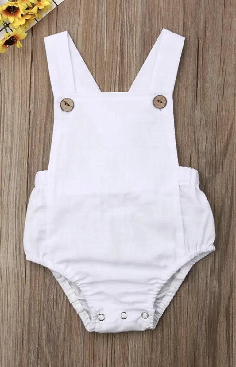 Wholesale Unisex White Sleeveless Casual Playsuit Pink Poodle Designz